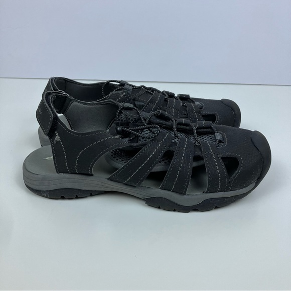 Eddie Bauer Water Shoes / Sports Sandals Boys Size 3 Gray Black Kids Outdoor - Picture 3 of 8